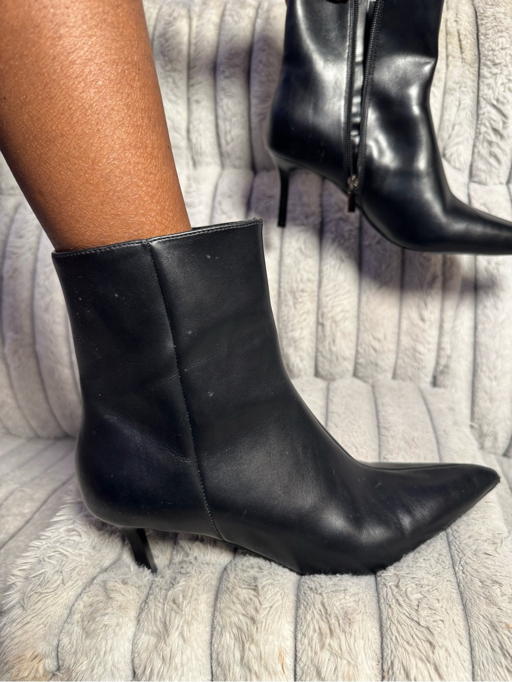 Primark Black Pointed Toe Stiletto Ankle Boots